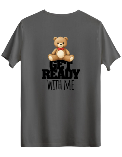 With Me Baskılı Bisiklet Yaka Regular T-shirt
