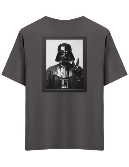 Master Of Peace Baskılı Bisiklet Yaka Oversize T-shirt