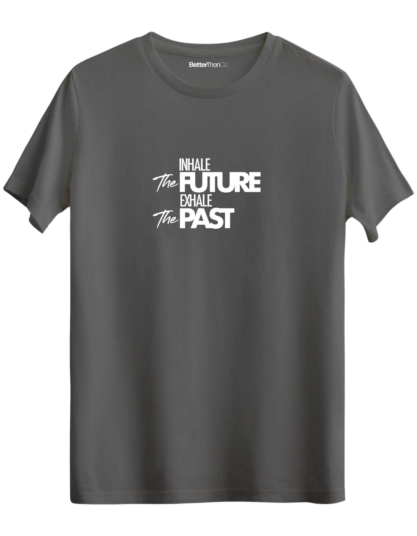 Inhale Exhale Baskılı Bisiklet Yaka Regular T-shirt