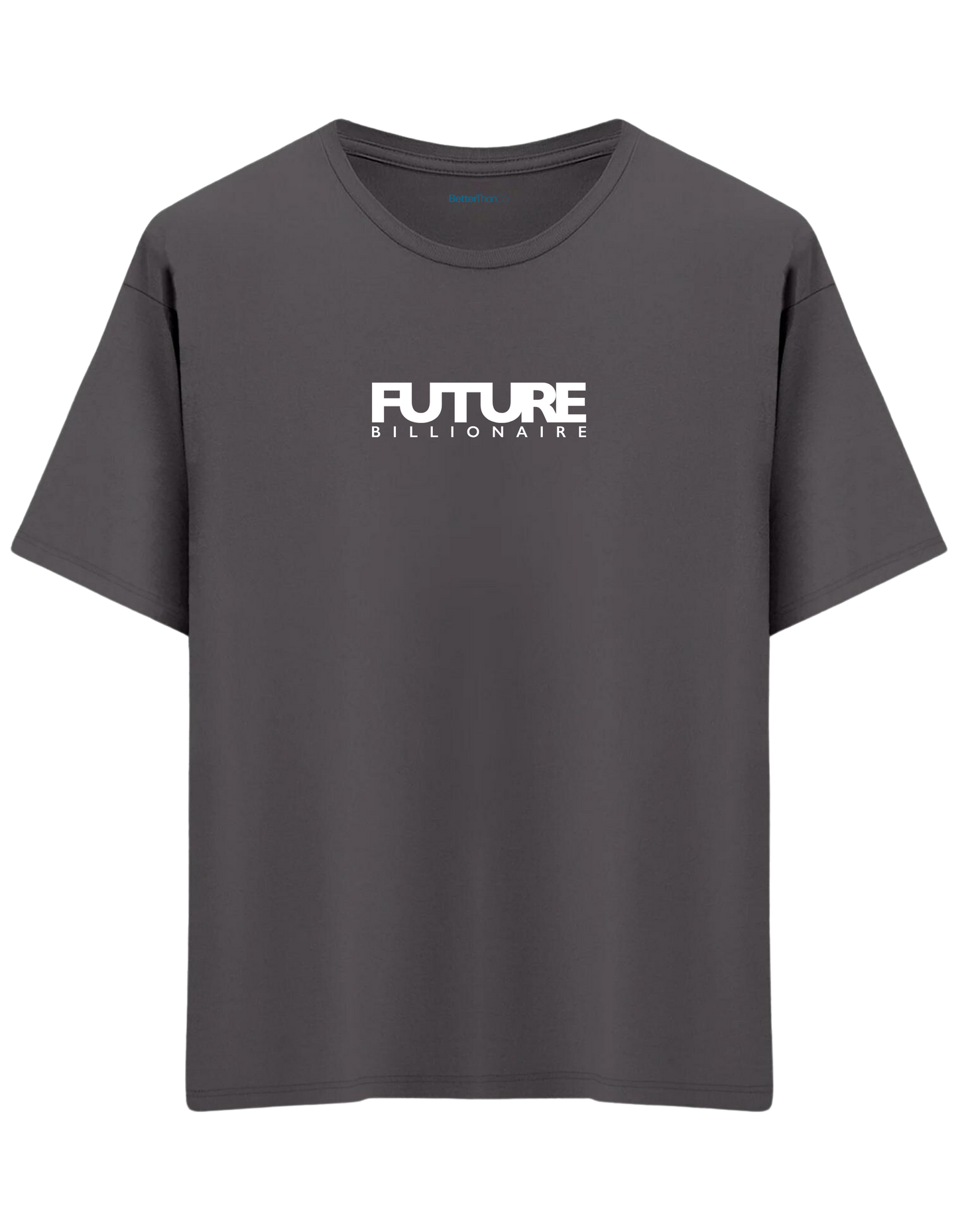 Future Billionaire Baskılı Bisiklet Yaka Oversize T-shirt