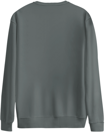 Basic Bisiklet Yaka Oversize Sweatshirt