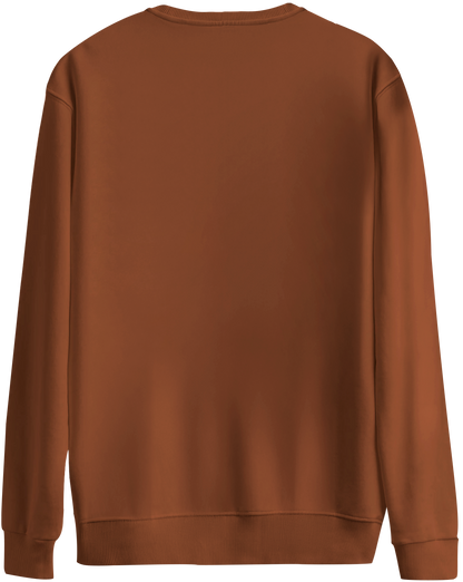 Basic Bisiklet Yaka Oversize Sweatshirt