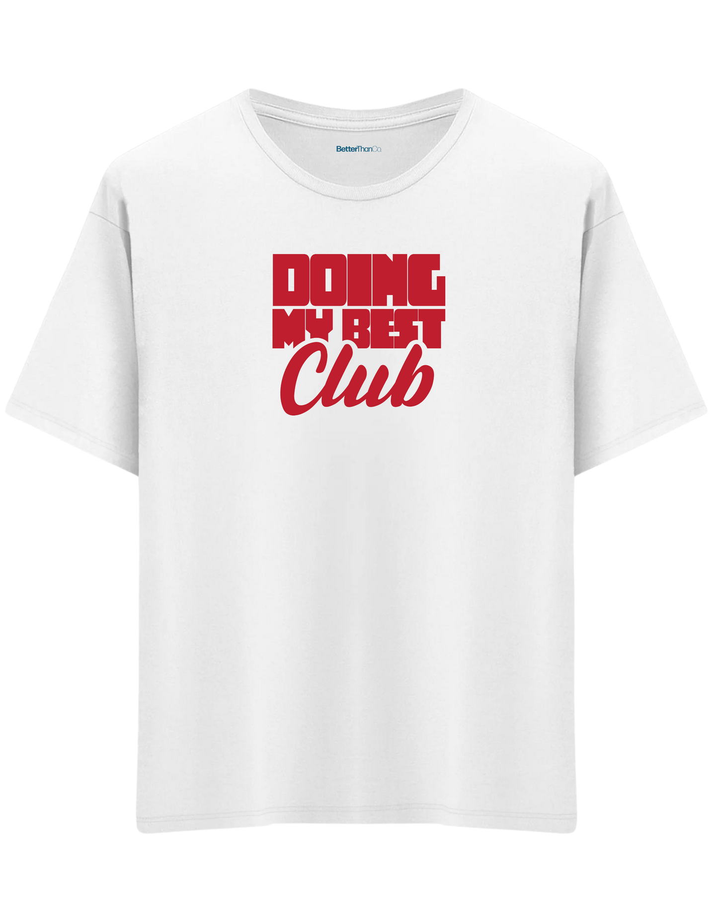 Best Club Baskılı Bisiklet Yaka Oversize T-shirt
