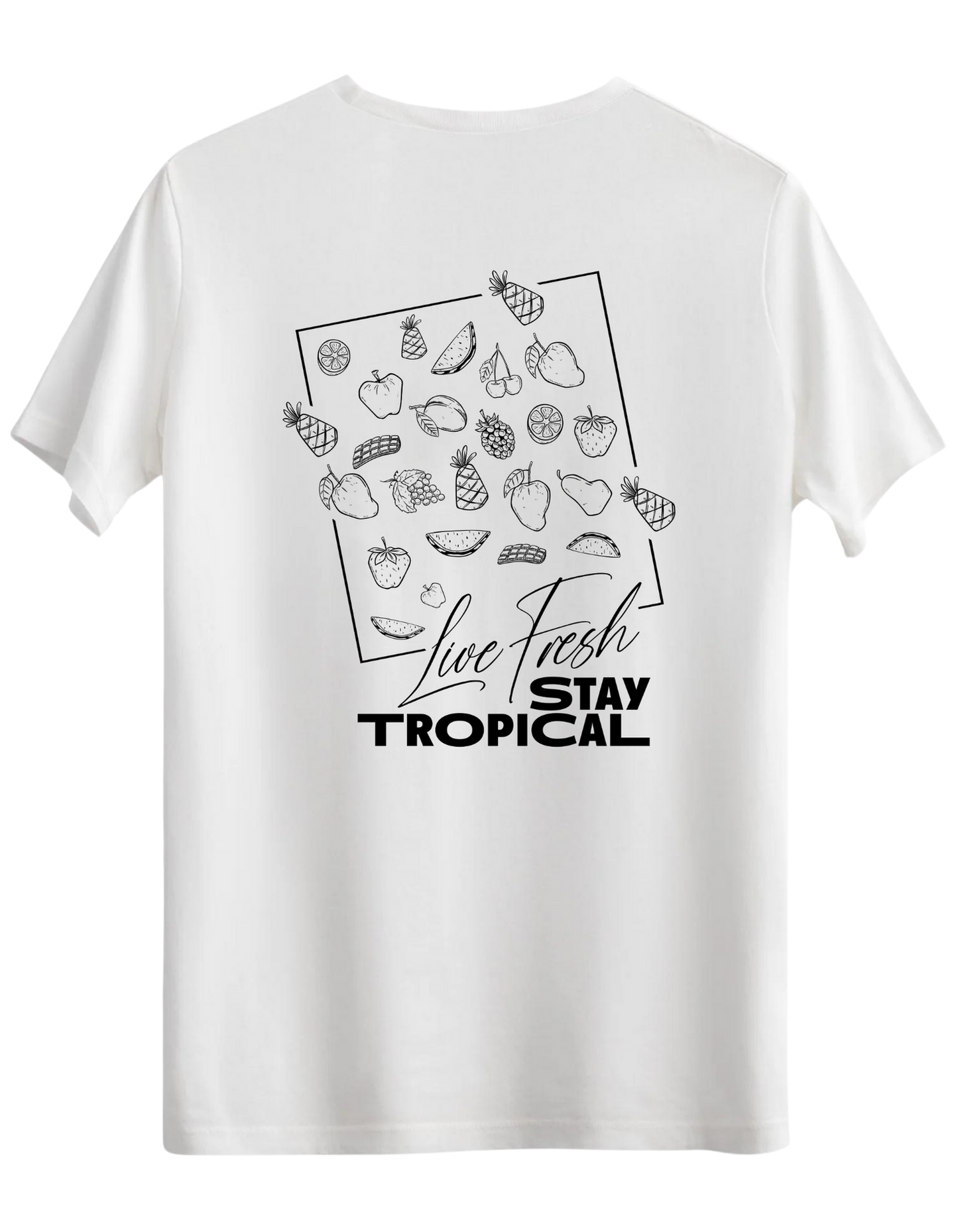 Tropical Baskılı Bisiklet Yaka Regular T-shirt