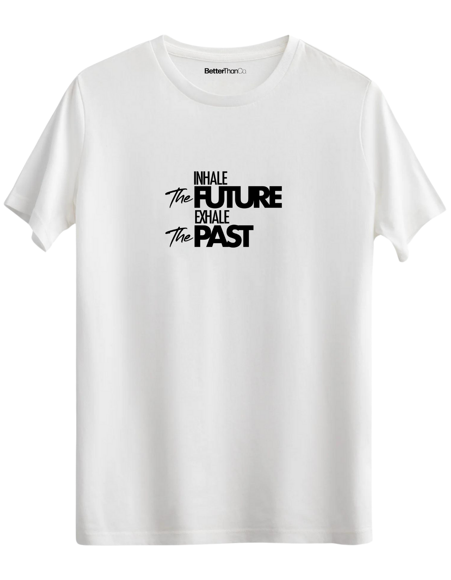 Inhale Exhale Baskılı Bisiklet Yaka Regular T-shirt
