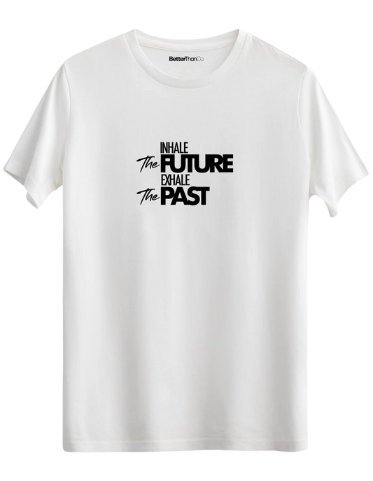 Inhale Exhale Baskılı Bisiklet Yaka Regular T-shirt