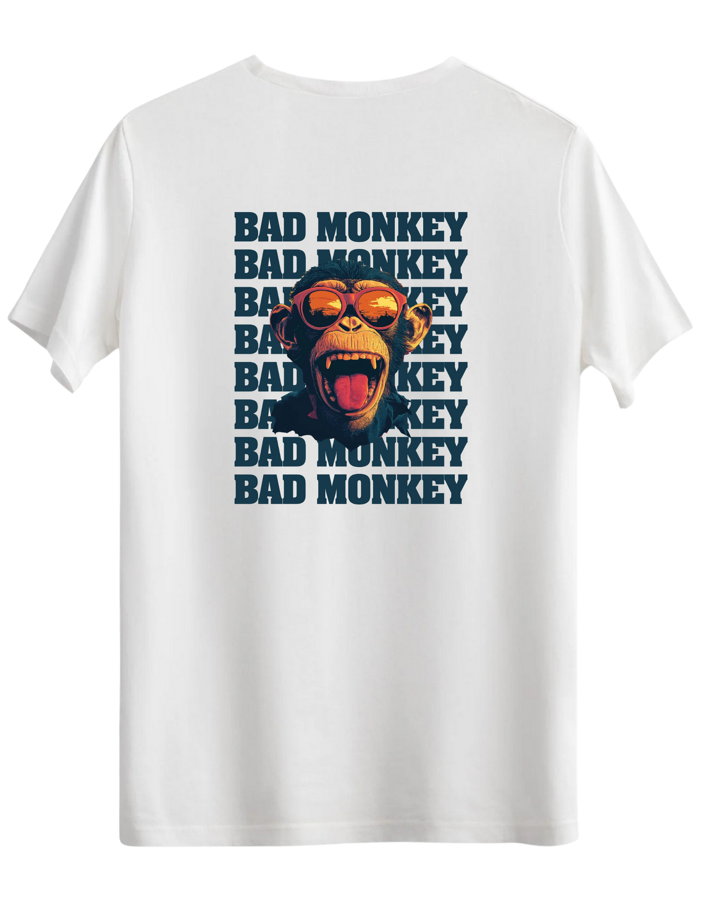Bad Monkey Baskılı Bisiklet Yaka Regular T-shirt