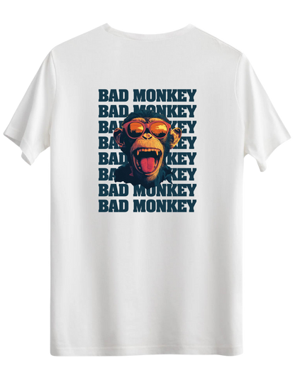 Bad Monkey Baskılı Bisiklet Yaka Regular T-shirt