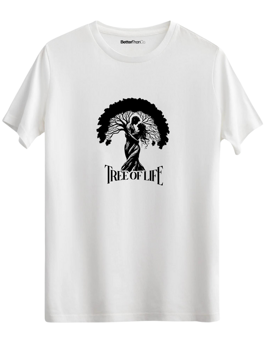 Tree Of Life Baskılı Bisiklet Yaka Regular T-shirt