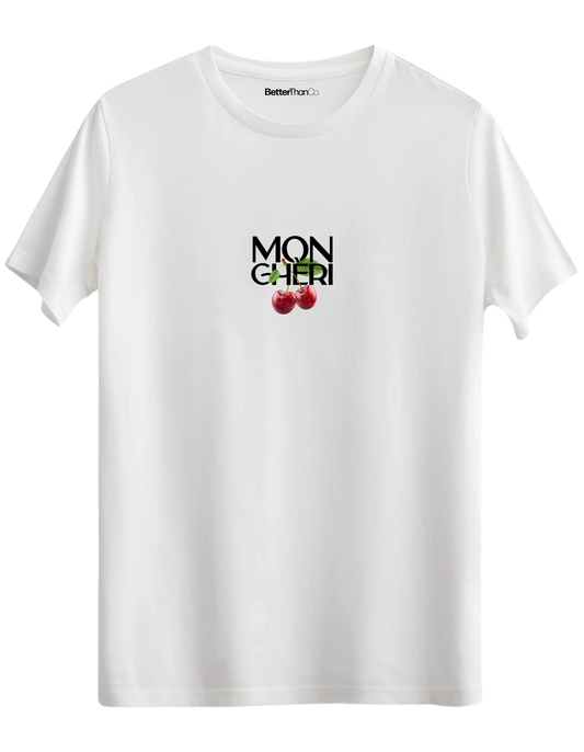 Monchéri Baskılı Bisiklet Yaka Regular T-shirt