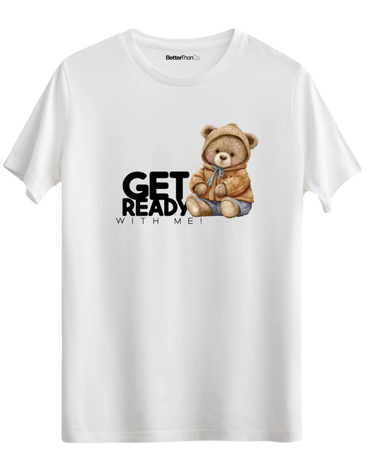 Get Ready Baskılı Bisiklet Yaka Regular T-shirt