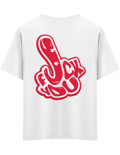 You Know Baskılı Bisiklet Yaka Oversize T-shirt