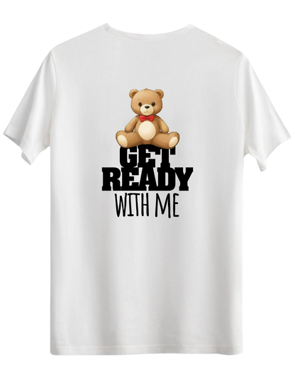 With Me Baskılı Bisiklet Yaka Regular T-shirt