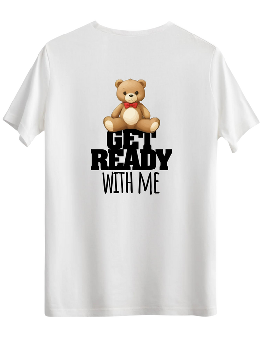 With Me Baskılı Bisiklet Yaka Regular T-shirt