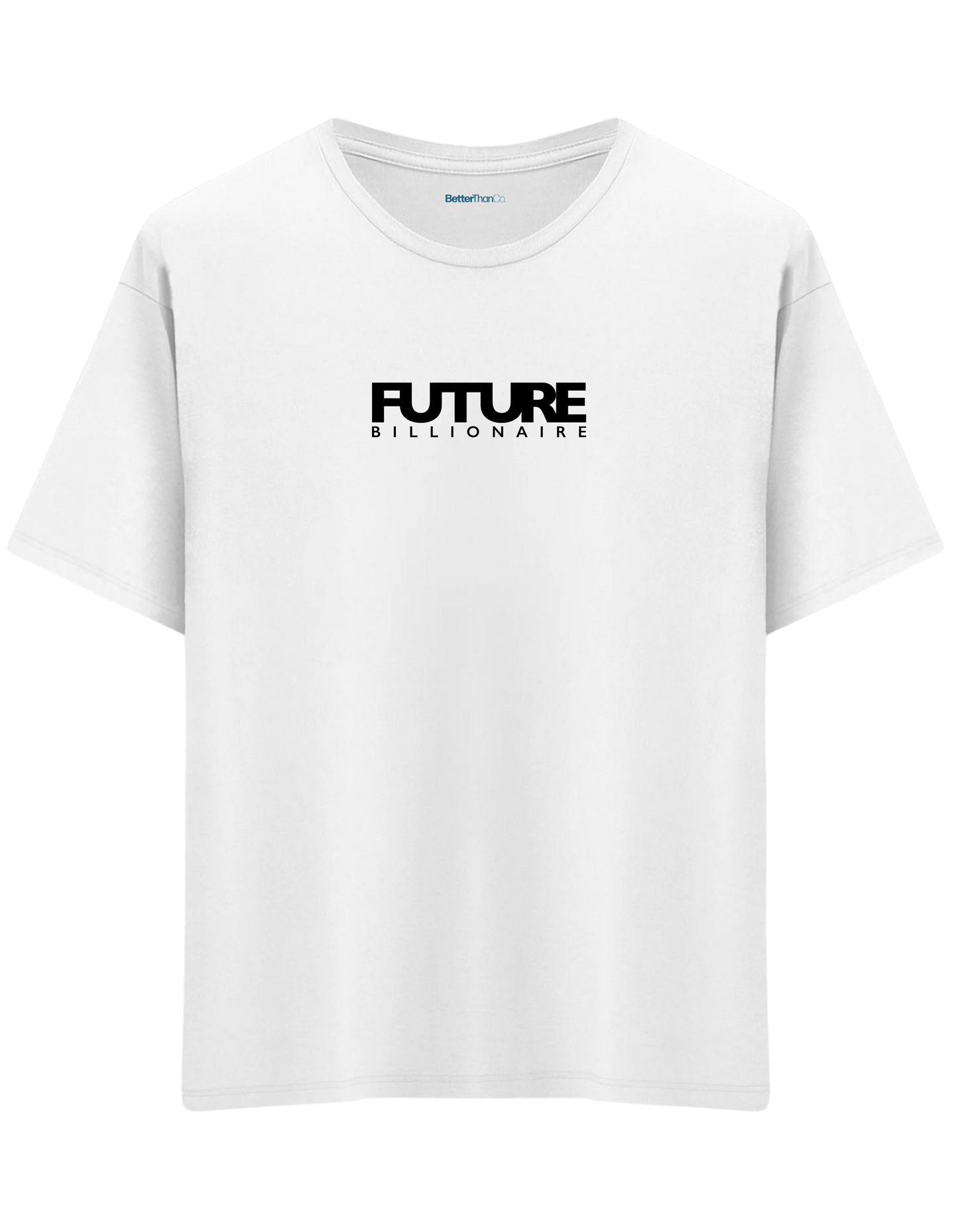 Future Billionaire Baskılı Bisiklet Yaka Oversize T-shirt