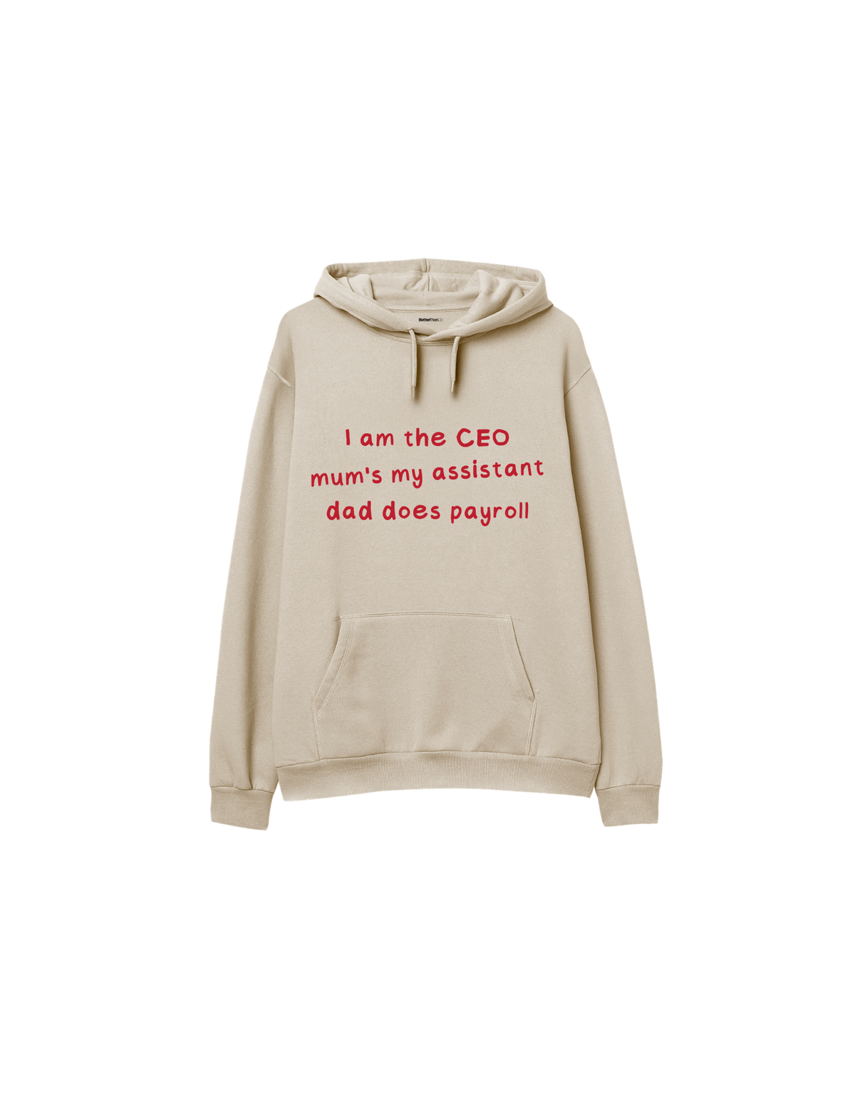 I Am The CEO Baskılı Oversize Kapüşonlu Çocuk Hoodie