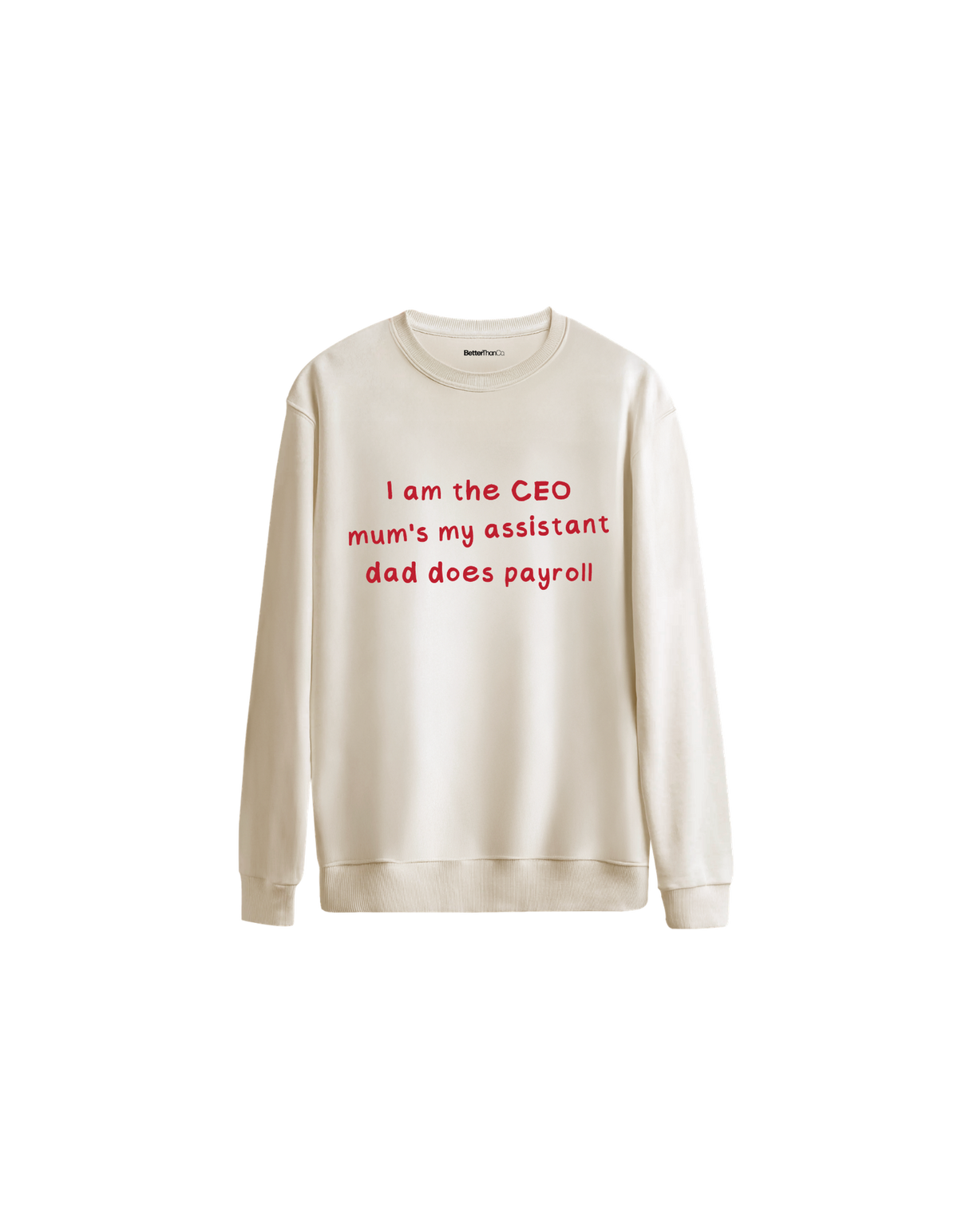 I Am The CEO Baskılı Oversize Bisiklet Yaka Çocuk Sweatshirt