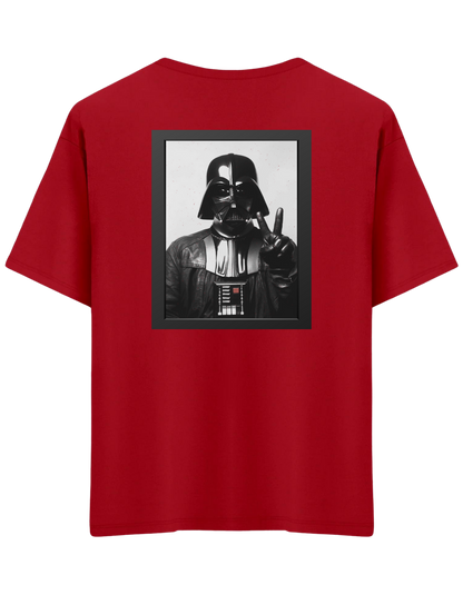Master Of Peace Baskılı Bisiklet Yaka Oversize T-shirt