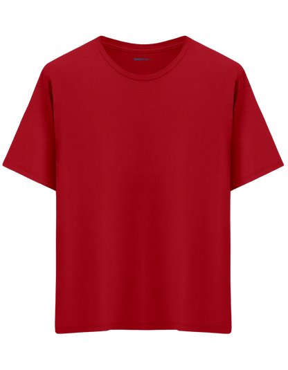 Classic Baskısız Bisiklet Yaka Oversize T-shirt