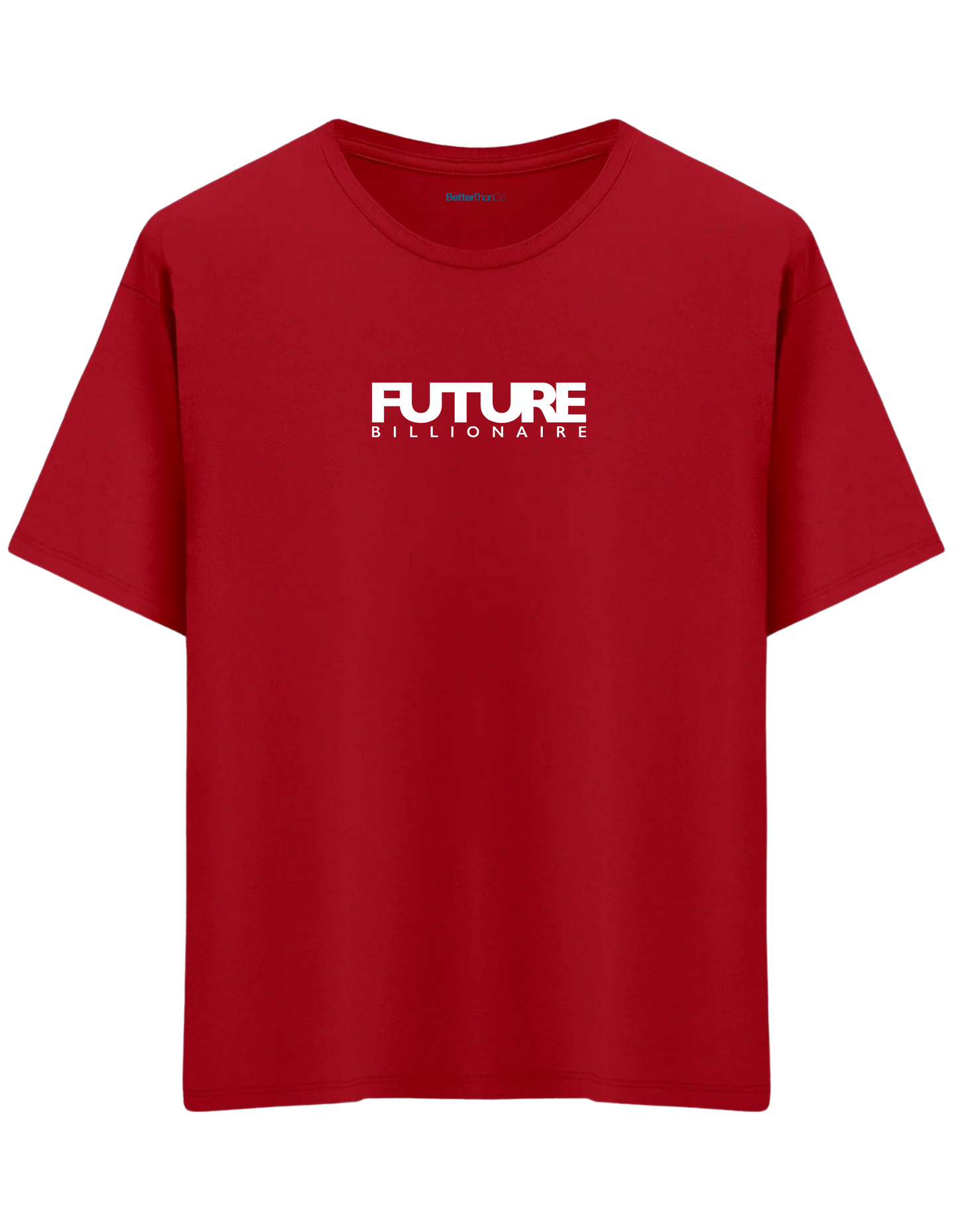 Future Billionaire Baskılı Bisiklet Yaka Oversize T-shirt