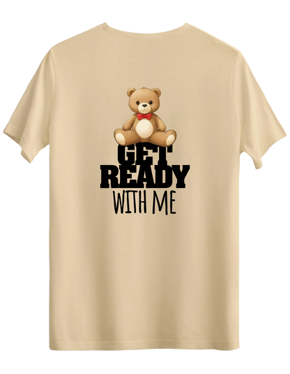 With Me Baskılı Bisiklet Yaka Regular T-shirt
