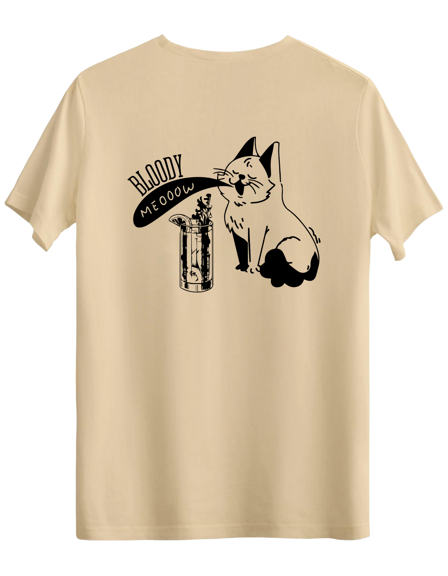 Bloody Meow Baskılı Bisiklet Yaka Regular T-shirt