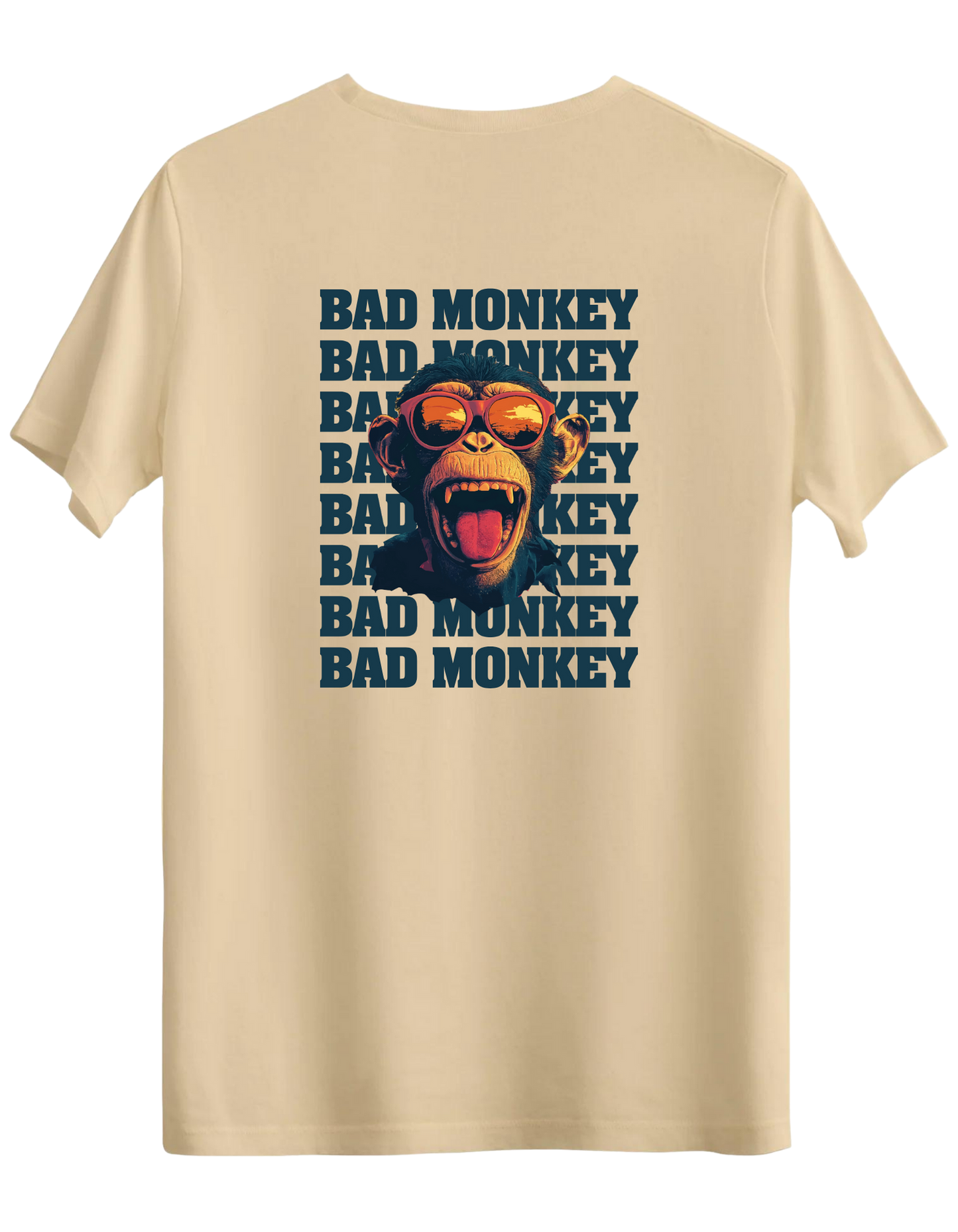 Bad Monkey Baskılı Bisiklet Yaka Regular T-shirt