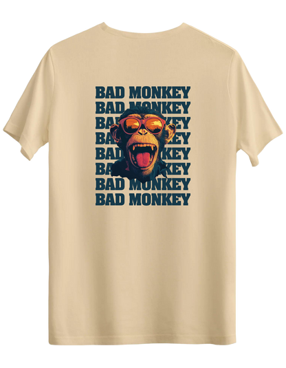 Bad Monkey Baskılı Bisiklet Yaka Regular T-shirt
