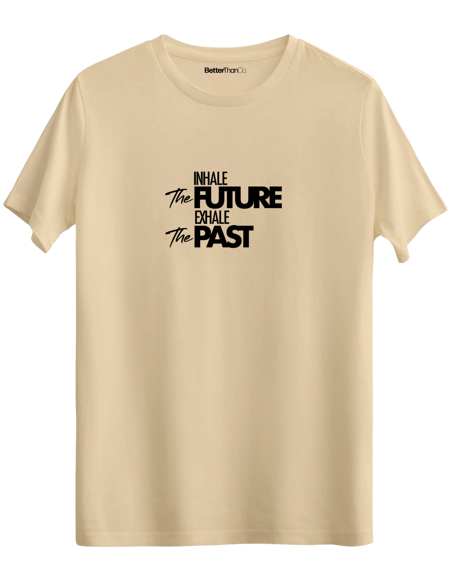 Inhale Exhale Baskılı Bisiklet Yaka Regular T-shirt