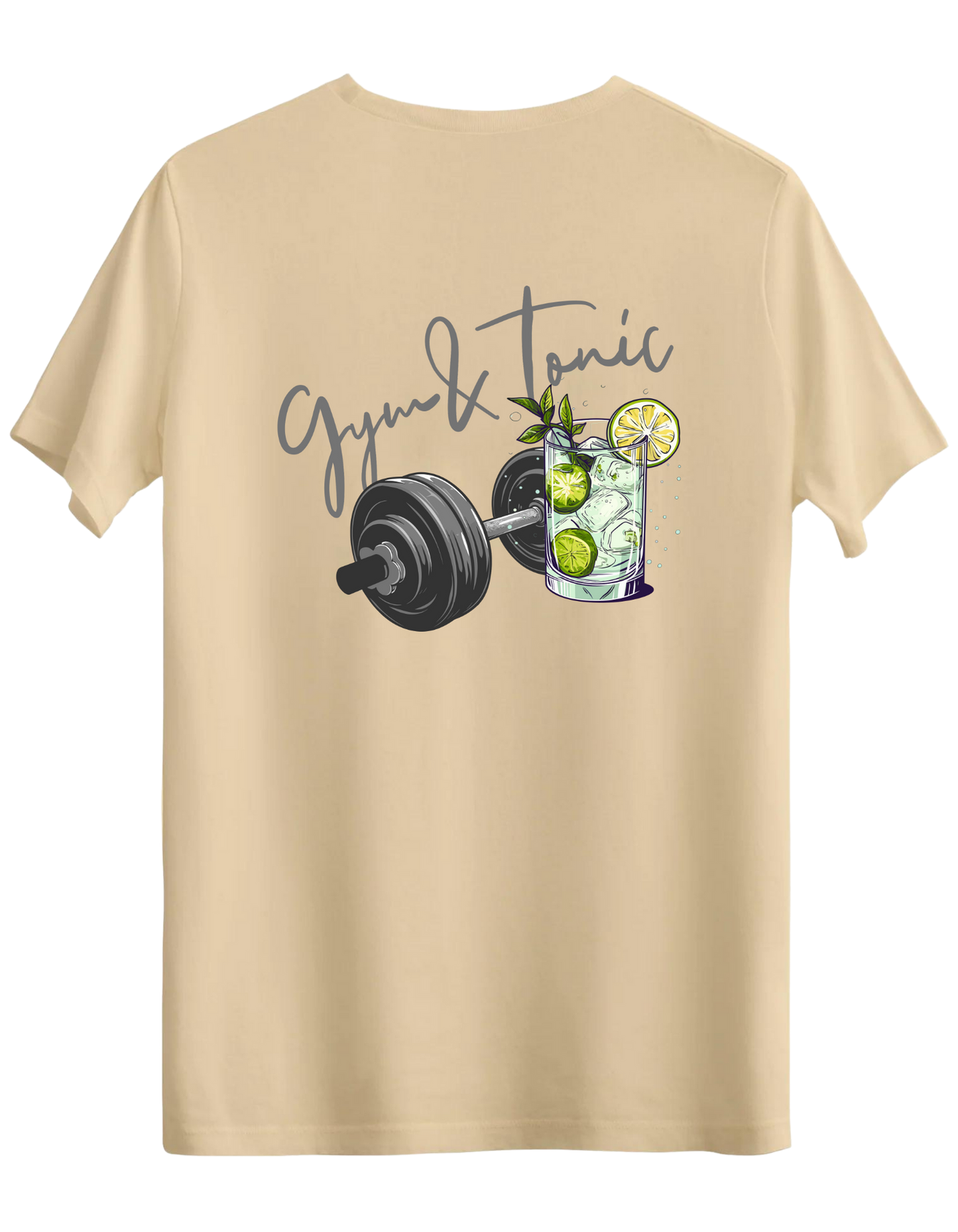Gym Tonic Baskılı Bisiklet Yaka Regular T-shirt