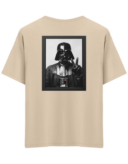 Master Of Peace Baskılı Bisiklet Yaka Oversize T-shirt