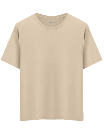Classic Baskısız Bisiklet Yaka Oversize T-shirt