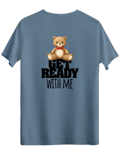 With Me Baskılı Bisiklet Yaka Regular T-shirt