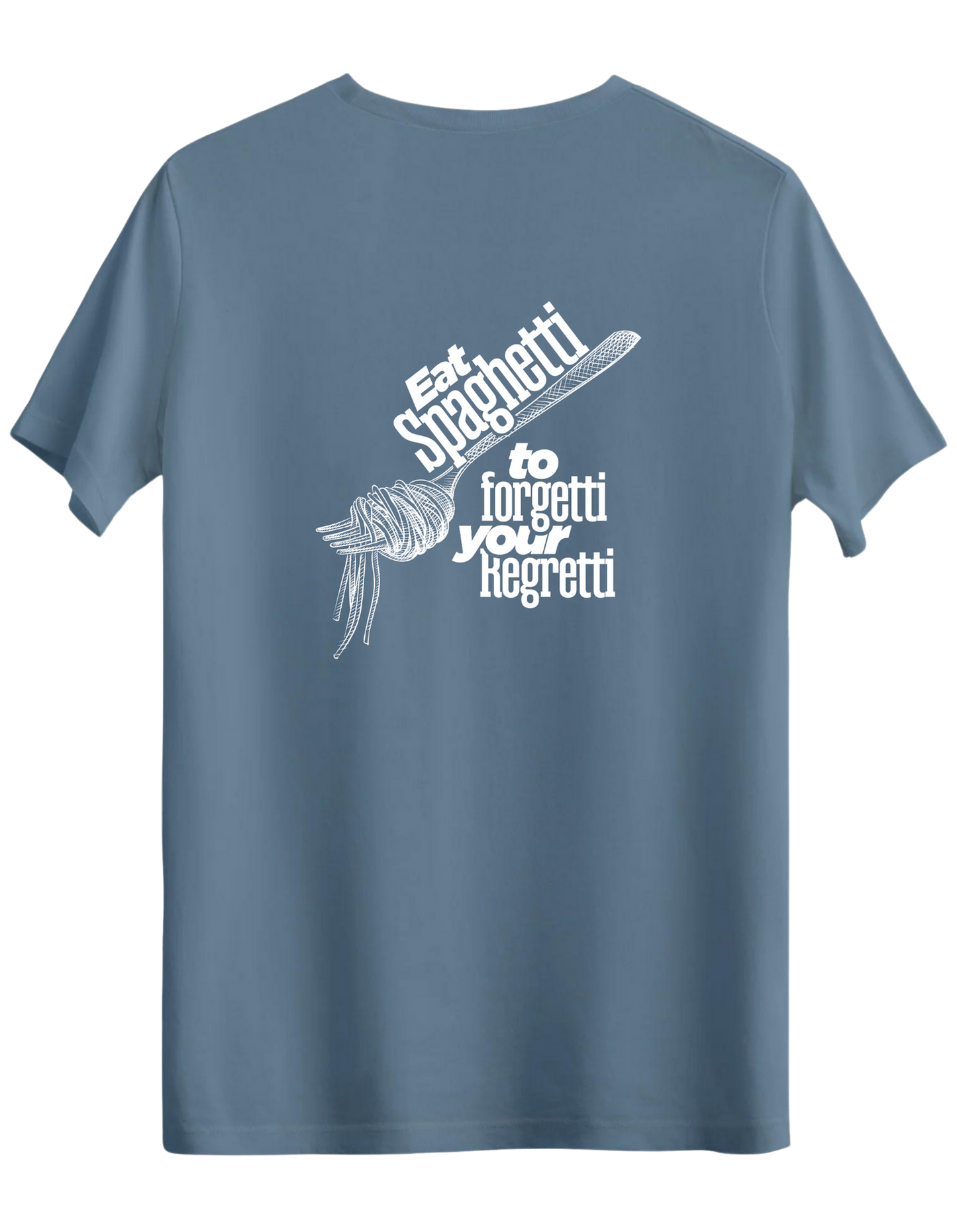 Spaghetti Baskılı Bisiklet Yaka Regular T-shirt