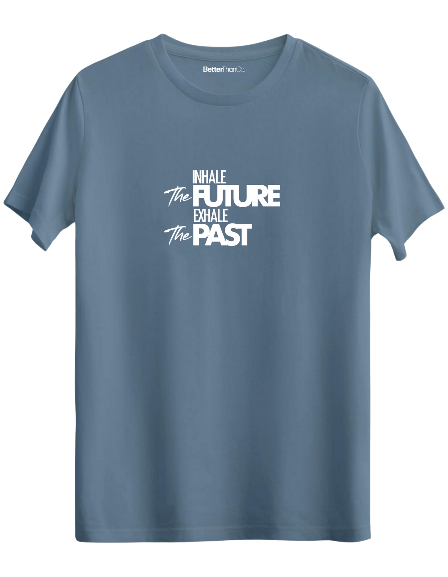 Inhale Exhale Baskılı Bisiklet Yaka Regular T-shirt