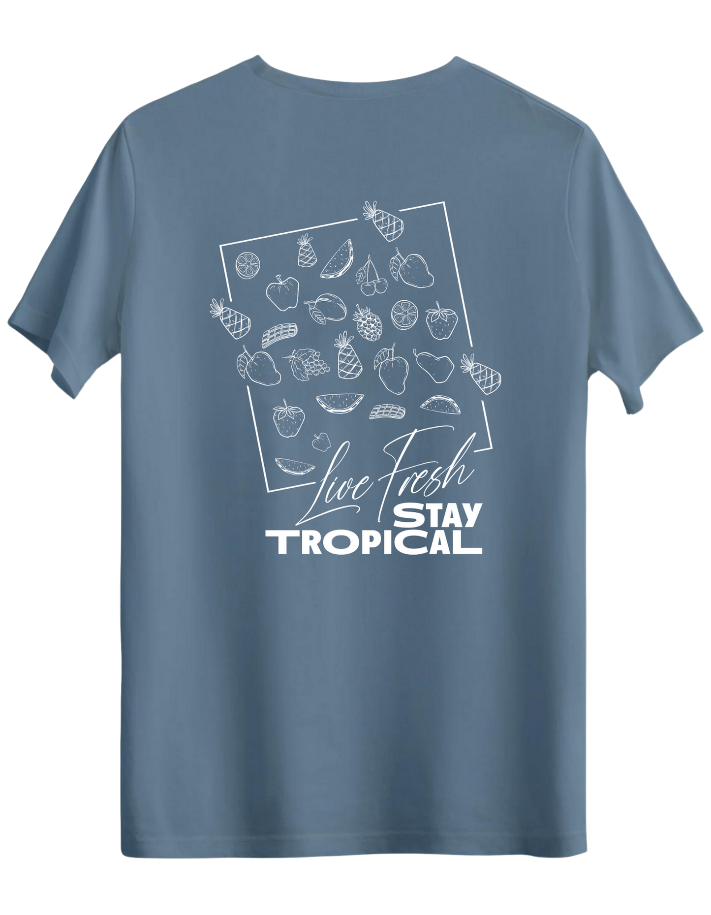 Tropical Baskılı Bisiklet Yaka Regular T-shirt
