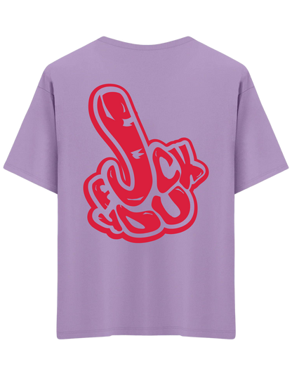 You Know Baskılı Bisiklet Yaka Oversize T-shirt