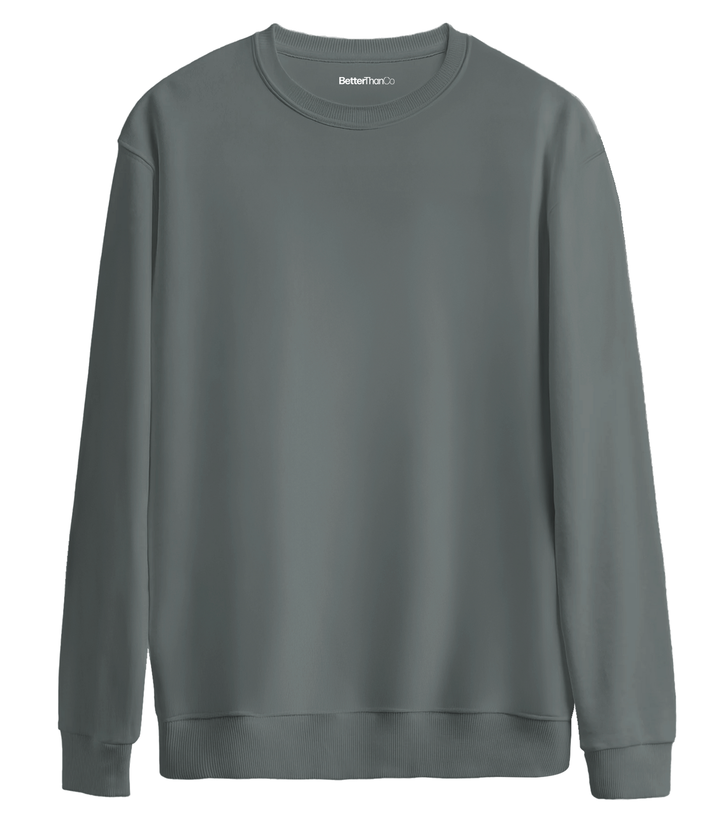 Basic Bisiklet Yaka Oversize Sweatshirt