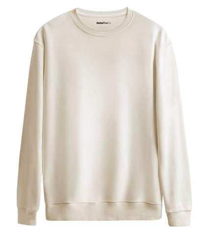 Basic Bisiklet Yaka Oversize Sweatshirt