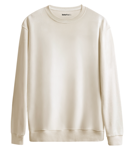 Basic Bisiklet Yaka Oversize Sweatshirt