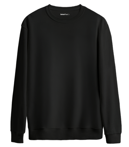 Basic Bisiklet Yaka Oversize Sweatshirt