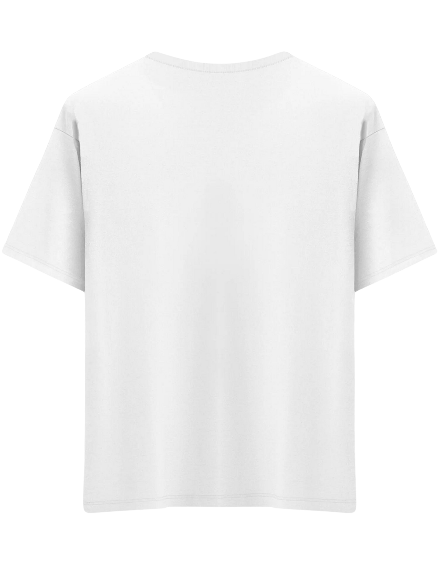 Classic Baskısız Bisiklet Yaka Oversize T-shirt