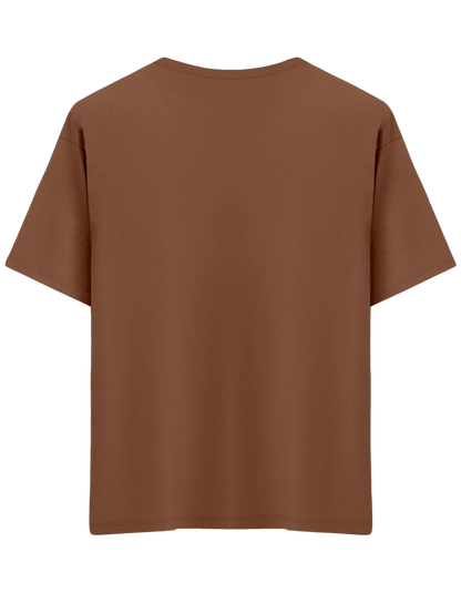Classic Baskısız Bisiklet Yaka Oversize T-shirt