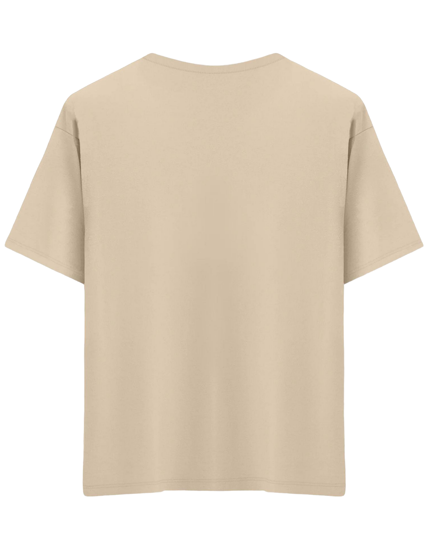 Classic Baskısız Bisiklet Yaka Oversize T-shirt