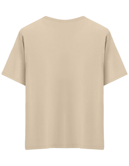 Classic Baskısız Bisiklet Yaka Oversize T-shirt