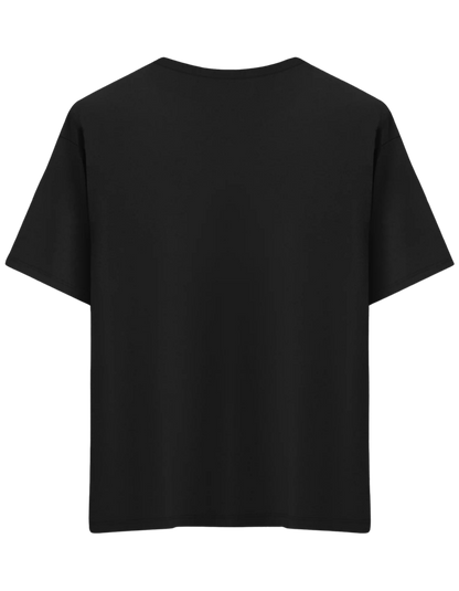 Classic Baskısız Bisiklet Yaka Oversize T-shirt