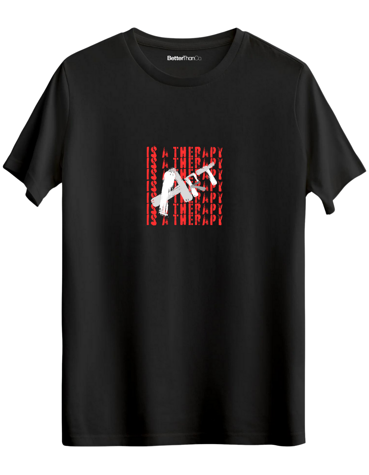 Art Is a Therapy Baskılı Bisiklet Yaka Regular T-shirt