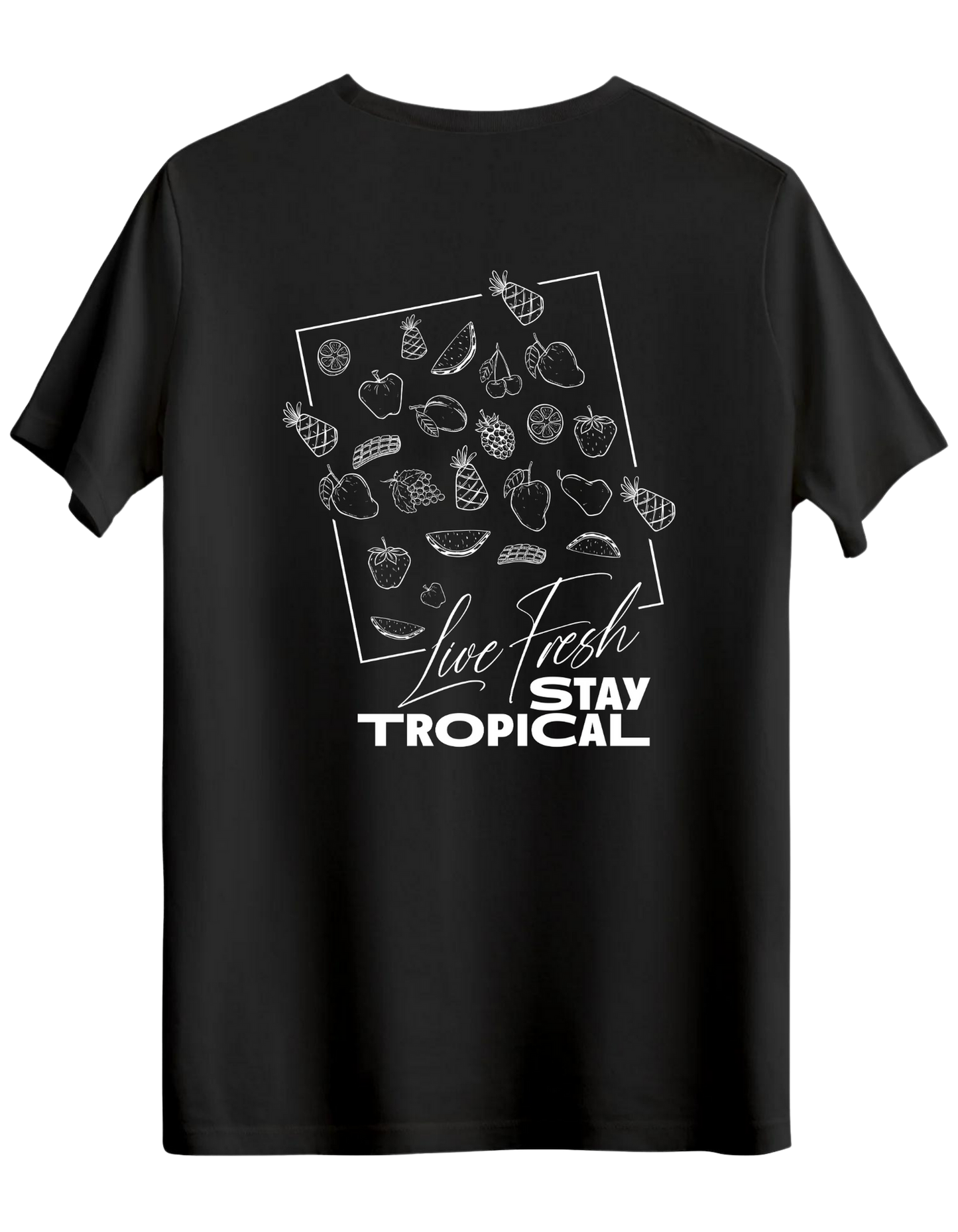 Tropical Baskılı Bisiklet Yaka Regular T-shirt
