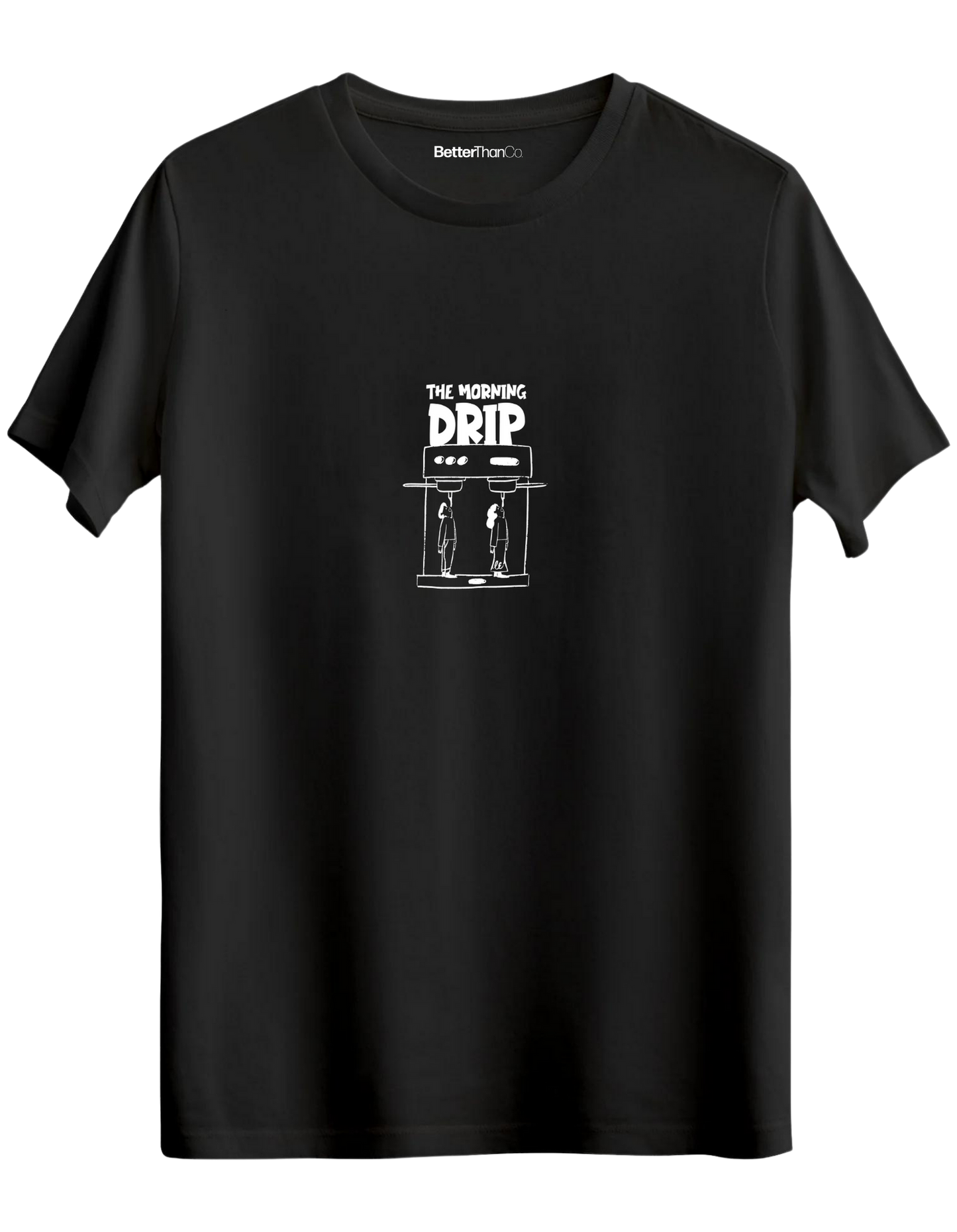 Morning Drip Baskılı Bisiklet Yaka Regular T-shirt