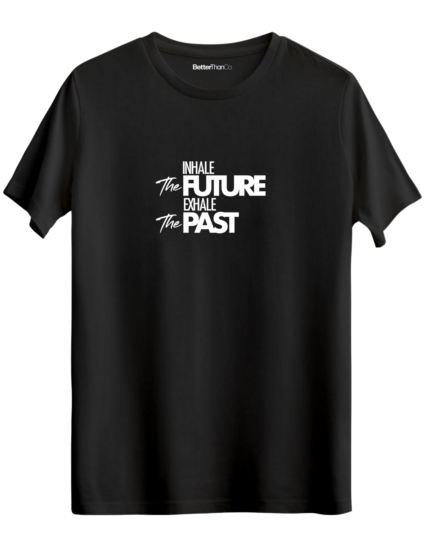 Inhale Exhale Baskılı Bisiklet Yaka Regular T-shirt